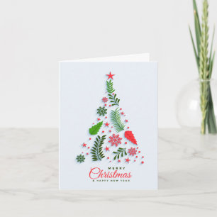 Holly Berry Kerstboom Zakelijke Groet Feestdagen Kaart