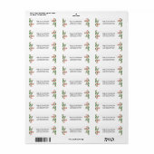Holly Berry kerstfeestay Return Label (Full Sheet)