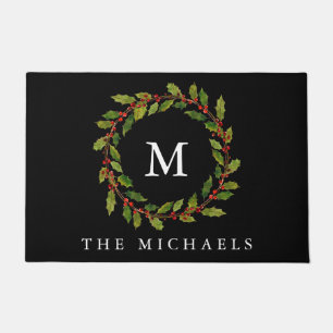 Holly Berry krans Kerstmis Deurmat