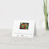 Holly Berry Night Notecard Feestdagen Kaart (Achterkant)