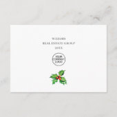 Holly Berry Noël Holiday Merci d'entreprise (Dos)