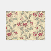 Holly berry-ontwerp fleece deken (Voorkant (Horizontaal))