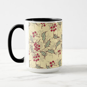 Holly berry-ontwerp mok