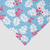 Holly berry op blauw tissuepapier (Detail)