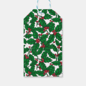 Holly berry op wit cadeaulabel (Achterkant)
