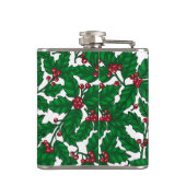 Holly berry op wit heupfles (Achterkant)