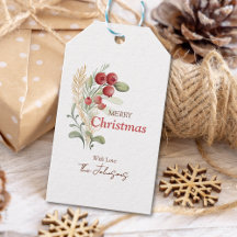 Holly Berry Rustic Simple Christmas Holiday