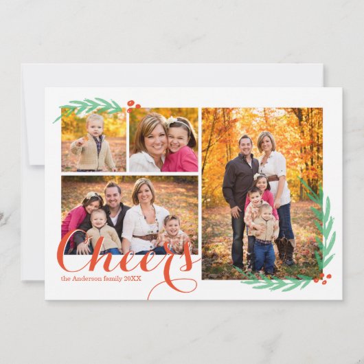 Holly Berry salue le Carte photo de vacances (Devant)