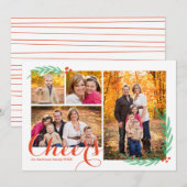 Holly Berry salue le Carte photo de vacances (Devant / Derrière)