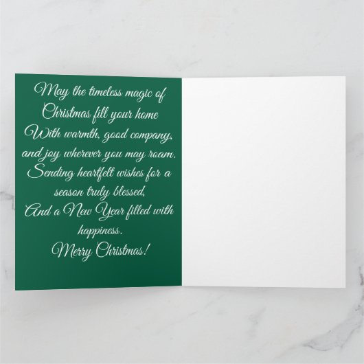 Holly & Berry Springs Christmas Kaart (Binnen)