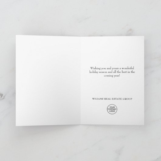 Holly Berry Tree kerst Corporate Greeting Feestdagen Kaart (Binnen)