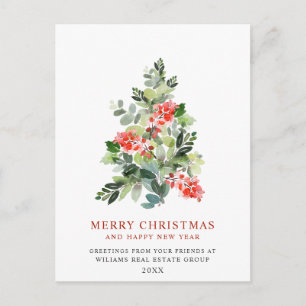 Holly Berry Tree kerst Corporate Holiday Briefkaart