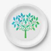 Holly berry tree ontwerp papieren bordje (Voorkant)