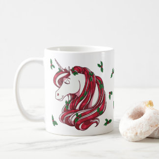 Holly Berry Unicorn Koffiemok