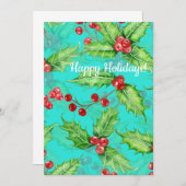 Holly berry waterverf (Voorkant / Achterkant)