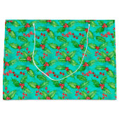 Holly berry waterverf groot cadeauzakje (Voorkant)