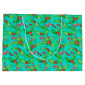 Holly berry waterverf groot cadeauzakje (Achterkant)