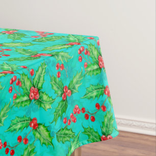 Holly berry waterverf tafelkleed