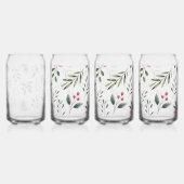 Holly Berry Wreath  Blikvorm Glas (Achterkant)