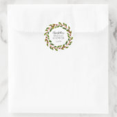 Holly Berry Wreath-Vrijgezellenfeest Ronde Sticker (Tas)