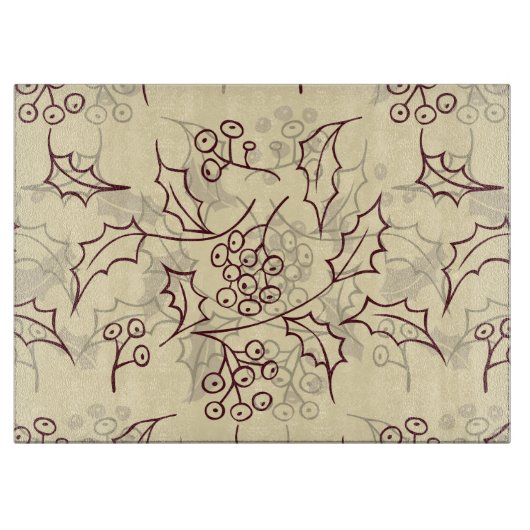 Holly beslaat naadloos design snijplank (Voorkant)