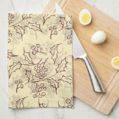 Holly beslaat naadloos design theedoek (Quarter Fold)