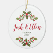 Holly Bessen Groene Personalized Verlovingsring Keramisch Ornament (Links)