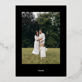 Holly | Bessen Kerst 4 Foto Vrolijk en helder Folie Feestdagenkaart (Achterkant)