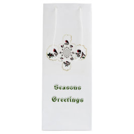 Holly Birds Robin Seasons Greetings Wijn Cadeautas