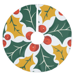 Holly Bladeren Retro Moderne Grote Print Patroon Kerstboom Rok