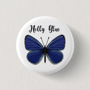 Holly Blue Vlinder Ronde Badge Button 3,2 Cm