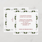 Holly Boarder Invitation de la fête de Noël (Devant / Derrière)