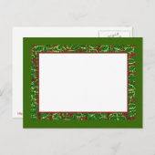 Holly Border Blank Notecards en Briefkaarten (Voorkant / Achterkant)