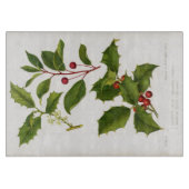 Holly Botanical Illustration Kerstmis Snijplank (Voorkant)