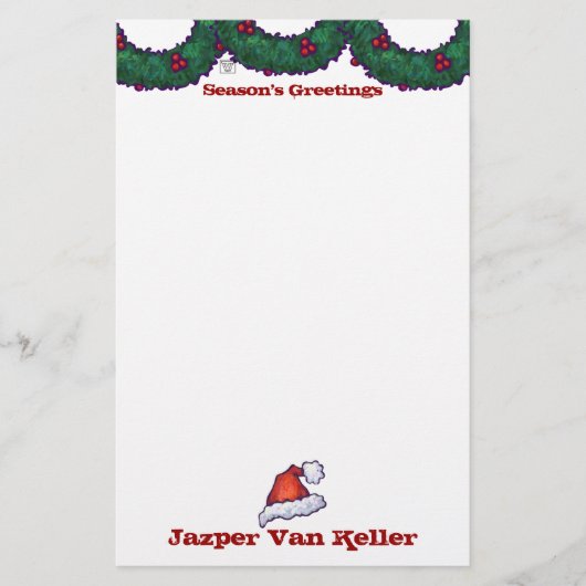 Holly Boughs Briefpapier (Voorkant)