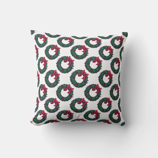 Holly Boughs Kussen (Voorkant)