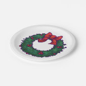 Holly Boughs Papieren Bordje (Gekanteld)