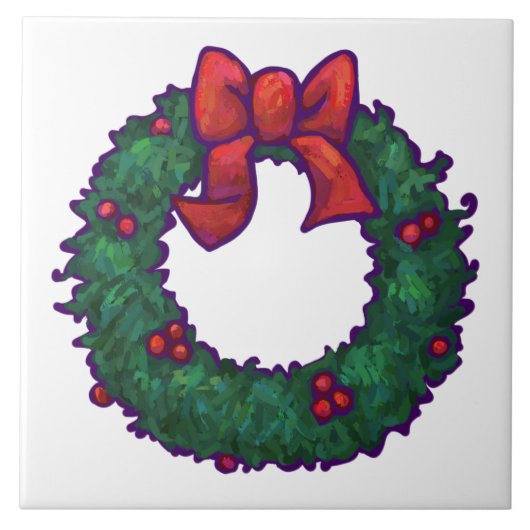 Holly Boughs Tegeltje (Voorkant)