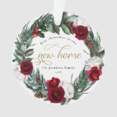 HOLLY Bourgogne Floral 1er Noël À la maison (devant)