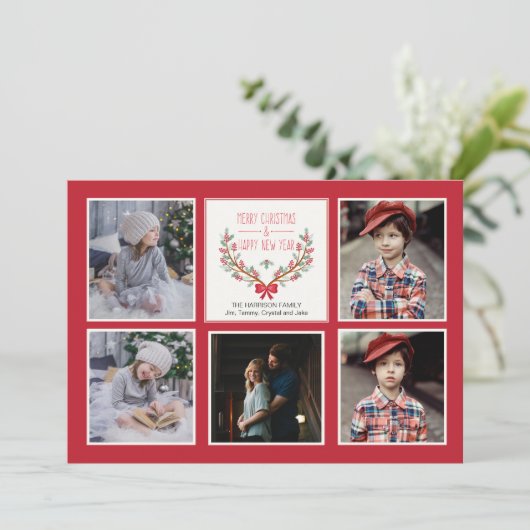 Holly Branches 5 Carte photo (Debout devant)