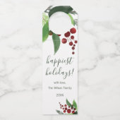 Holly Branches Bottle Label (Voorkant)