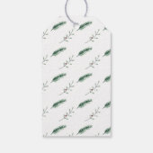 Holly Branches: Kerstfeestdag Cadeaulabel (Achterkant)