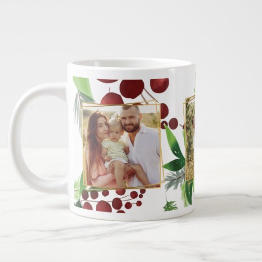 Holly Branches Photo Mug (Gauche)