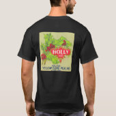 Holly Brand Peaches Fruit Crate Label T-shirt (Achterkant)