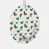 Holly Christmas 2024 Tree ornament PINK (Rechts)