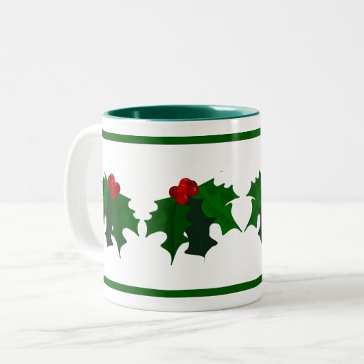 Holly Christmas Mug (Devant gauche)
