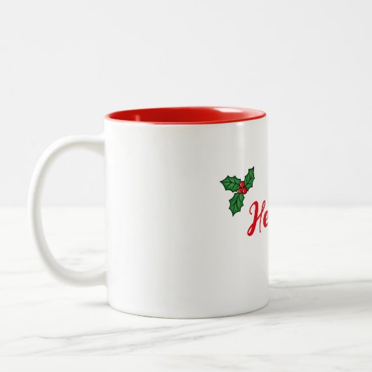 Holly Christmas Mug (Gauche)