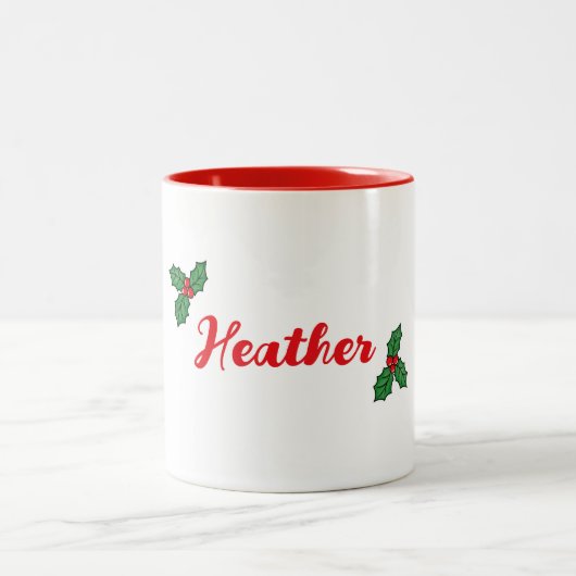 Holly Christmas Mug (Centre)