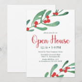 Holly Company Open House Invitation Kaart (Voorkant / Achterkant)
