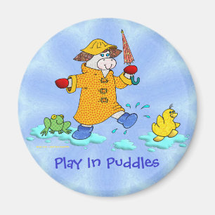 Holly Cow, "Spel in Puddles" Magneet